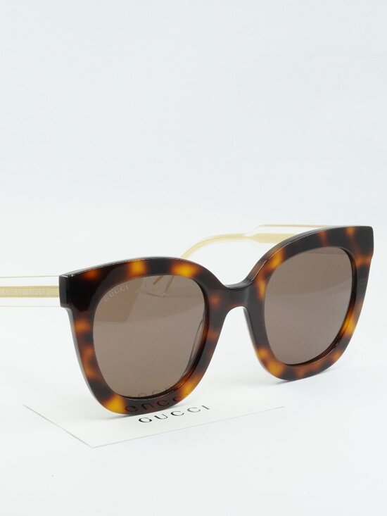Gucci GG0564SN 002 Cat Eye Sunglasses - Havana / Brown main image 6